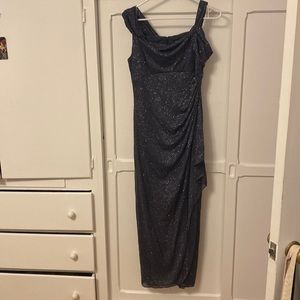 Gray Glitter Gown-Size 8P